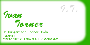 ivan torner business card
