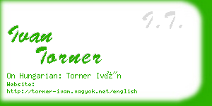 ivan torner business card